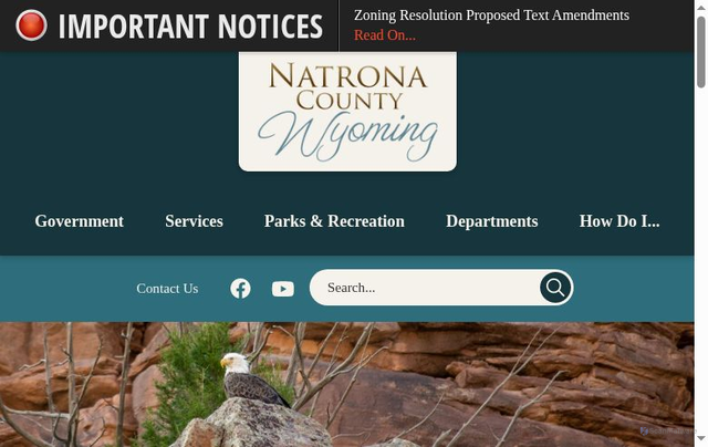 Security scan screenshot of https://www.natronacounty-wy.gov/