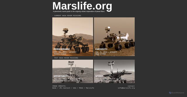 Security scan screenshot of https://marslife.org/