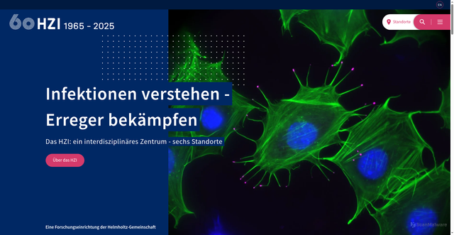 Security scan screenshot of https://www.helmholtz-hzi.de/