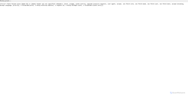 Security scan screenshot of https://gamemeta.kinoa.io