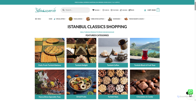 Security scan screenshot of https://istanbulclassics.com