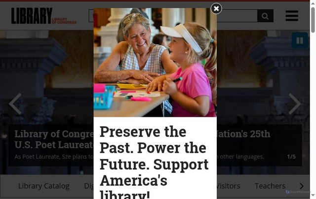 Security scan screenshot of https://www.loc.gov/