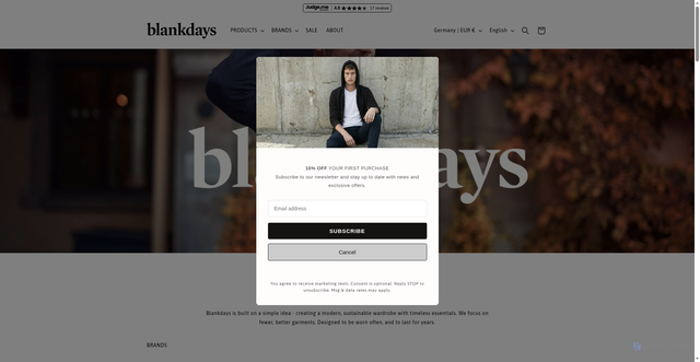 Security scan screenshot of https://blankdays.se