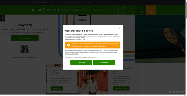 Security scan screenshot of https://www.intesasanpaolo.com