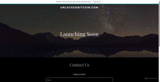 Security scan screenshot of https://unlockedbitcoin.com