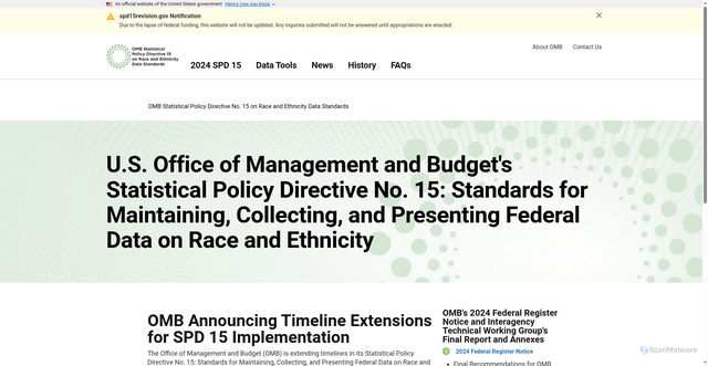 Security scan screenshot of https://spd15revision.gov/