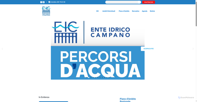 Security scan screenshot of https://www.enteidricocampano.it/