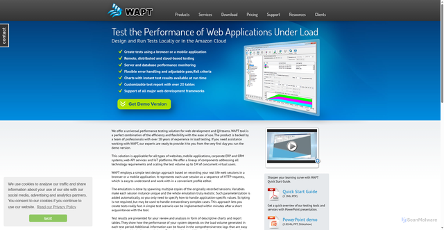 Security scan screenshot of https://www.loadtestingtool.com/