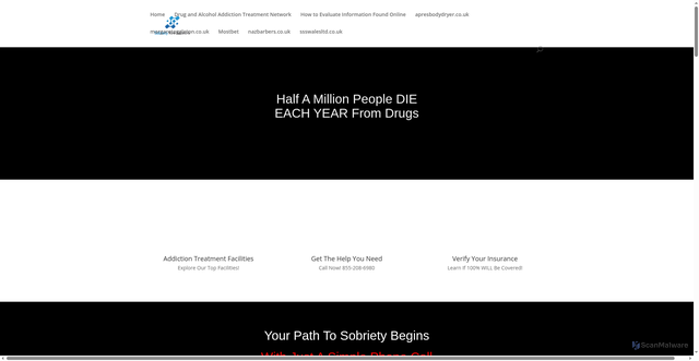 Security scan screenshot of https://sobrietynownetwork.com