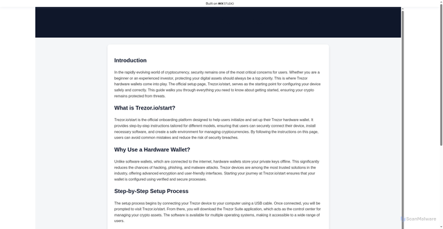 Security scan screenshot of https://started-trizor.wixstudio.com/start