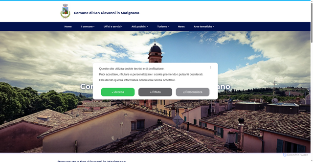 Security scan screenshot of https://comune.san-giovanni-in-marignano.rn.it/