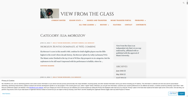 Security scan screenshot of https://viewfromtheglass.com/category/ilia-morozov/