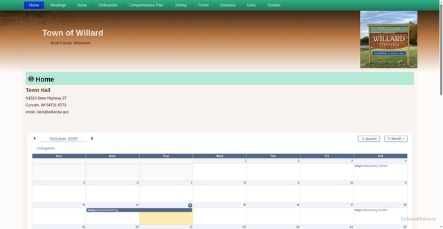 Security scan screenshot of https://www.willardwi.gov/