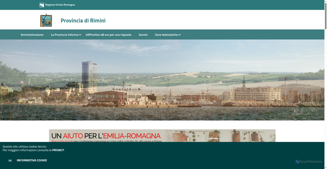 Security scan screenshot of https://www.provincia.rimini.it/hh/index.php