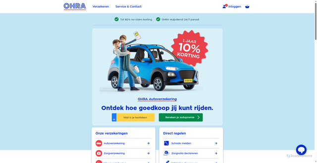 Security scan screenshot of https://www.ohra.nl