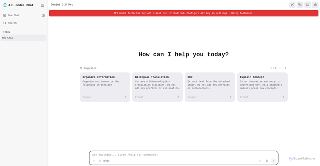 Security scan screenshot of https://all-model-chat-1n3.pages.dev/
