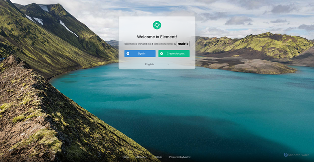 Security scan screenshot of https://app.element.io/
