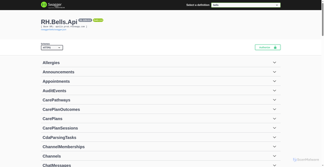 Security scan screenshot of https://apollo.prod.rhoneapp.com