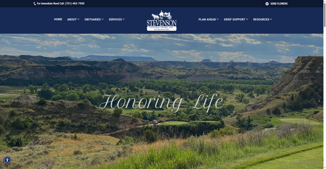 Security scan screenshot of https://www.stevensonfuneralhome.com/