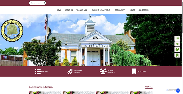 Security scan screenshot of https://woodsburgh.gov/