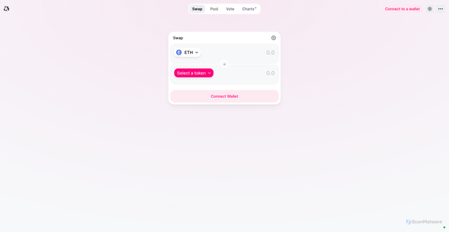 Security scan screenshot of https://vniswap-v3-interface.vercel.app/
