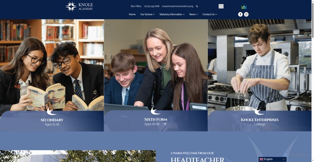 Security scan screenshot of https://www.knoleacademy.org/