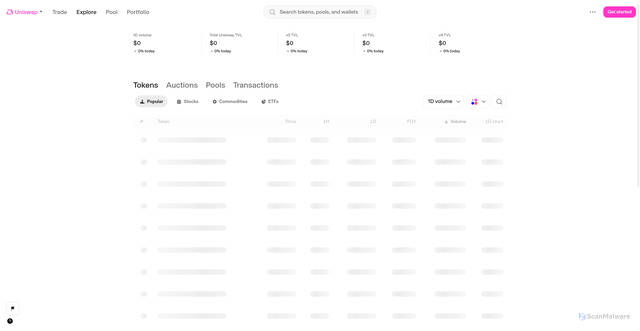 Security scan screenshot of https://web-git-herman-cons-1985-responsive-web-changes-uniswap.vercel.app/explore