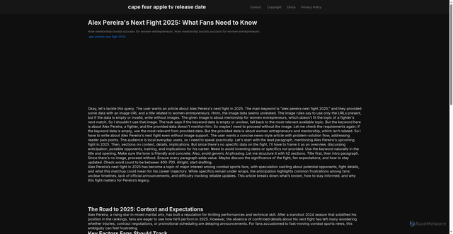 Security scan screenshot of https://ruangstudiolab-dpezqc2b868p.edgeone.app/alex-pereira-next-fight-2025.html