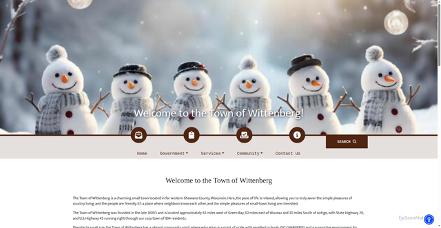 Security scan screenshot of https://townofwittenbergwi.gov/