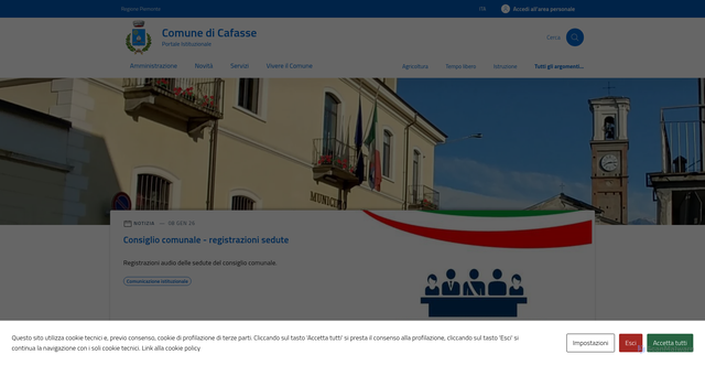 Security scan screenshot of https://comune.cafasse.to.it/