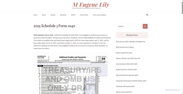 Security scan screenshot of https://meugenelily.pages.dev/davzb-2025-schedule-3-form-1040-sbdhj/