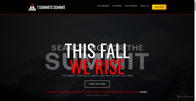 Security scan screenshot of https://sevensummitssummit.com/index.html