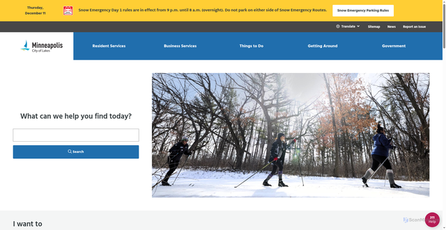 Security scan screenshot of https://www.minneapolismn.gov/
