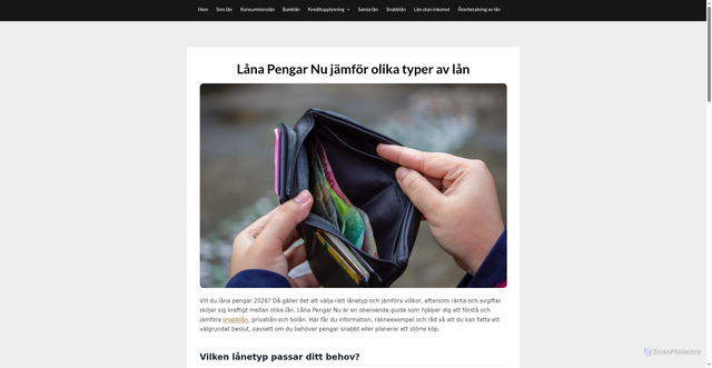 Security scan screenshot of https://lanapengarnu.se