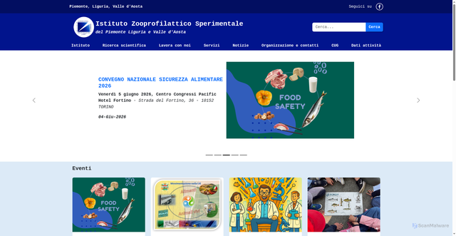 Security scan screenshot of https://www.izsplv.it