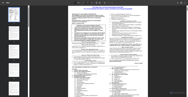 Security scan screenshot of https://www.accessdata.fda.gov/drugsatfda_docs/label/2010/020246s036lbl.pdf