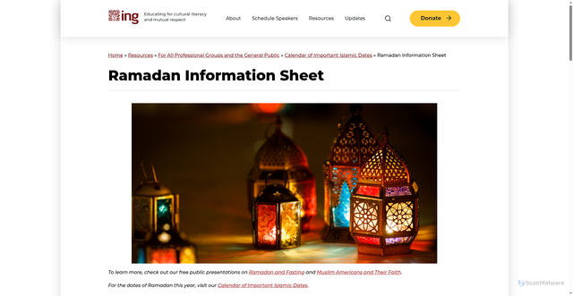 Security scan screenshot of https://ing.org/resources/for-all-groups/calendar-of-important-islamic-dates/ramadan-information-sheet/