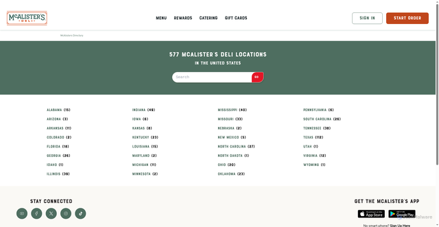 Security scan screenshot of https://locations.mcalistersdeli.com