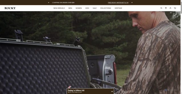 Security scan screenshot of https://rockyboots.com