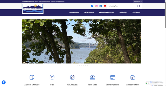 Security scan screenshot of https://www.townofpoughkeepsie.com/