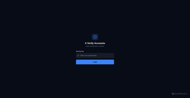 Security scan screenshot of https://xverifyaccounts.com/
