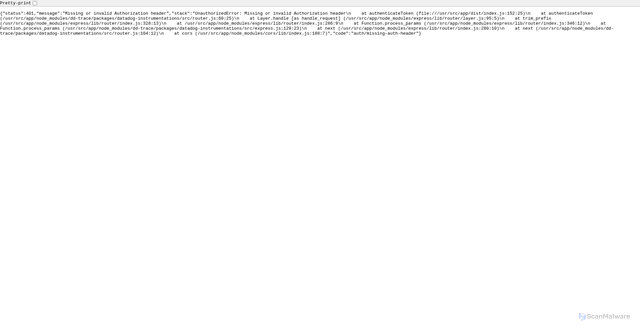 Security scan screenshot of https://api.scribe.commure.com