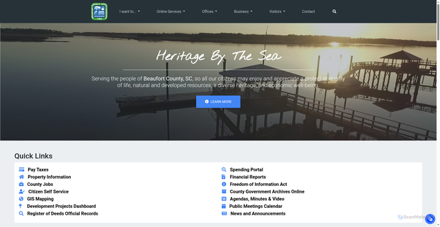 Security scan screenshot of https://beaufortcountysc.gov/