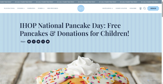 Security scan screenshot of https://www.weddingchicks.com/cocktails-caterers/how-to-get-free-pancakes-today/