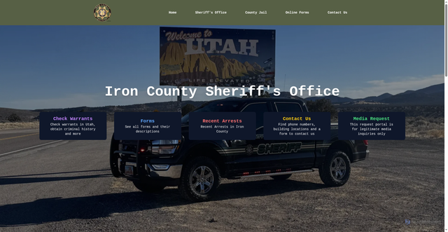 Security scan screenshot of https://ironsheriffut.gov/