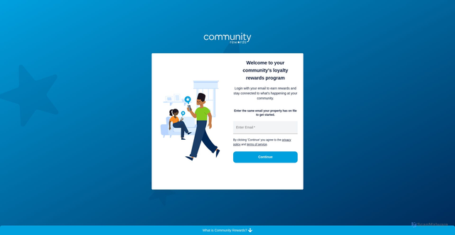 Security scan screenshot of https://communityrewards.me