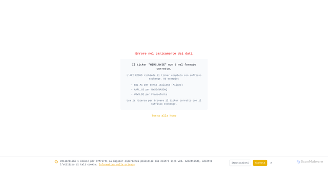 Security scan screenshot of https://www.investeem.com/stocks/HIMS.NYSE