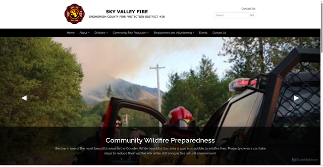 Security scan screenshot of https://www.snofire26wa.gov/