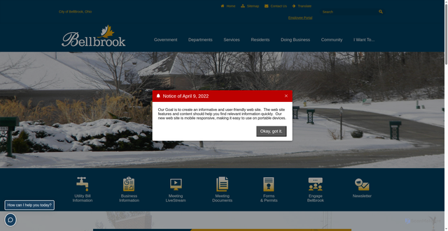 Security scan screenshot of https://www.bellbrook.gov/