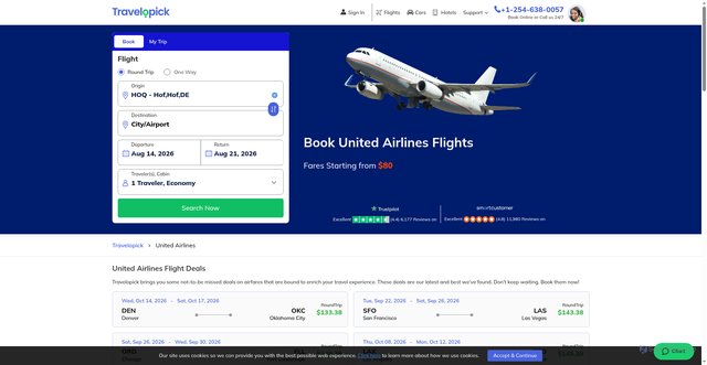 Security scan screenshot of https://www.travelopick.com/us/airlines/united-airlines-ua